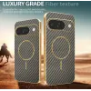 Coque arrière Phonesta Luxury Carbon Fiber avec MagSafe pour Google Pixel 9 - Marron 4