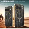 Coque arrière Phonesta Luxury Carbon Fiber avec MagSafe pour Google Pixel 9 - Noir 3
