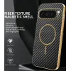 Coque arrière Phonesta Luxury Carbon Fiber avec MagSafe pour Google Pixel 9 Pro - Noir 1