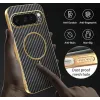 Coque arrière Phonesta Luxury Carbon Fiber avec MagSafe pour Google Pixel 9 Pro - Noir 7