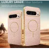 Coque arrière Phonesta Luxury Carbon Fiber avec MagSafe pour Google Pixel 9 Pro XL - Rose 3