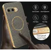 Coque arrière Phonesta Luxury Carbon Fiber avec MagSafe pour Google Pixel 9a - Marron 7