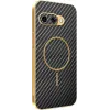 Coque arrière Phonesta Luxury Carbon Fiber avec MagSafe pour Google Pixel 9a - Noir 0