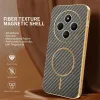 Coque arrière Phonesta Luxury Carbon Fiber avec MagSafe pour Xiaomi Redmi 14C / Xiaomi Poco C75 - Marron 2