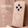 Coque arrière Phonesta Luxury Carbon Fiber avec MagSafe pour Xiaomi Redmi 14C / Xiaomi Poco C75 - Rose 2