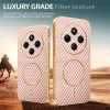 Coque arrière Phonesta Luxury Carbon Fiber avec MagSafe pour Xiaomi Redmi 14C / Xiaomi Poco C75 - Rose 4