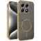 Coque arrière Phonesta Luxury Carbon Fiber avec MagSafe pour Xiaomi 15T - Marron