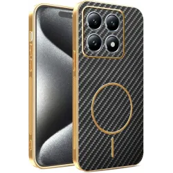 Coque arrière Phonesta Luxury Carbon Fiber avec MagSafe pour Xiaomi 15T - Noir