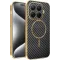 Coque arrière Phonesta Luxury Carbon Fiber avec MagSafe pour Xiaomi 15T Pro - Noir