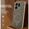 Coque arrière Phonesta Luxury Carbon Fiber avec MagSafe pour Oppo Find X9 - Marron 1