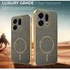 Coque arrière Phonesta Luxury Carbon Fiber avec MagSafe pour Oppo Find X9 - Marron 3