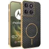 Coque arrière Phonesta Luxury Carbon Fiber avec MagSafe pour Motorola Edge 70 - Noir 0