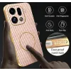 Coque arrière Phonesta Luxury Carbon Fiber avec MagSafe pour Oppo Find X9 Pro - Rose 7