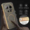 Coque arrière Phonesta Luxury Carbon Fiber avec MagSafe pour Xiaomi 17 Ultra - Marron 6