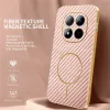 Coque arrière Phonesta Luxury Carbon Fiber avec MagSafe pour Xiaomi Redmi Note 15 Pro 5G - Rose 2