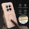 Coque arrière Phonesta Luxury Carbon Fiber avec MagSafe pour Xiaomi Redmi Note 15 Pro 5G - Rose 6