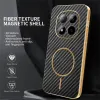 Coque arrière Phonesta Luxury Carbon Fiber avec MagSafe pour Xiaomi Redmi Note 15 Pro 5G - Noir 2