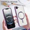 Coque arrière Phonesta Luxury Crystal avec MagSafe pour Apple iPhone 17e/16e - Transparent/Violet foncé 5