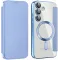 Coque portefeuille Phonesta Luxury Crystal avec MagSafe pour Samsung Galaxy S24 FE - Bleu clair