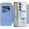 Coque portefeuille Phonesta Luxury Crystal avec MagSafe pour Samsung Galaxy S24 FE - Bleu clair 2