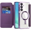 Coque portefeuille Phonesta Luxury Crystal avec MagSafe pour Samsung Galaxy A16 - Violet foncé 2