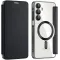 Coque portefeuille Phonesta Luxury Crystal avec MagSafe pour Samsung Galaxy A16 - Noir