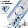 Coque portefeuille Phonesta Luxury Crystal avec MagSafe pour Samsung Galaxy S25 Plus/S24 Plus - Bleu clair 5