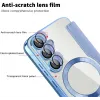 Coque portefeuille Phonesta Luxury Crystal avec MagSafe pour Samsung Galaxy S25 Plus/S24 Plus - Bleu clair 6