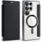 Coque portefeuille Phonesta Luxury Crystal avec MagSafe pour Samsung Galaxy S25 Ultra - Noir