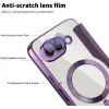 Coque portefeuille Phonesta Luxury Crystal avec MagSafe pour Google Pixel 9a - Violet foncé 6