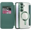 Coque portefeuille Phonesta Luxury Crystal avec MagSafe pour Samsung Galaxy A36/A56 - Vert foncé 2