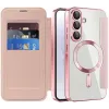 Coque portefeuille Phonesta Luxury Crystal avec MagSafe pour Samsung Galaxy A36/A56 - Rose 2