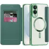 Coque portefeuille Phonesta Luxury Crystal avec MagSafe pour Samsung Galaxy S25 Edge - Vert foncé 2