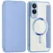 Coque portefeuille Phonesta Luxury Crystal avec MagSafe pour Samsung Galaxy S25 Edge - Bleu clair