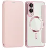 Coque portefeuille Phonesta Luxury Crystal avec MagSafe pour Samsung Galaxy S25 Edge - Rose