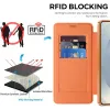 Coque portefeuille Phonesta Luxury Crystal avec MagSafe pour Samsung Galaxy S26 Plus - Orange 4