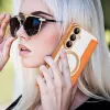Coque portefeuille Phonesta Luxury Crystal avec MagSafe pour Samsung Galaxy S26 Plus - Orange 7