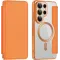 Coque portefeuille Phonesta Luxury Crystal avec MagSafe pour Samsung Galaxy S26 Ultra - Orange