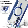 Coque portefeuille Phonesta Luxury Crystal Puffed avec MagSafe pour Samsung Galaxy S24 FE - Bleu foncé 6