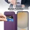 Coque portefeuille Phonesta Luxury Crystal Puffed avec MagSafe pour Samsung Galaxy S24 FE - Violet foncé 3