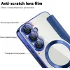 Coque portefeuille Phonesta Luxury Crystal Puffed avec MagSafe pour Samsung Galaxy S25/S24 - Bleu foncé 6