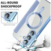 Coque portefeuille Phonesta Luxury Crystal Puffed avec MagSafe pour Samsung Galaxy S25/S24 - Bleu clair 5