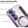 Coque portefeuille Phonesta Luxury Crystal Puffed avec MagSafe pour Samsung Galaxy S25/S24 - Violet foncé 6
