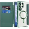 Coque portefeuille Phonesta Luxury Crystal Puffed avec MagSafe pour Samsung Galaxy S25 Ultra - Vert foncé 2