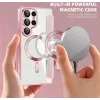 Coque portefeuille Phonesta Luxury Crystal Puffed avec MagSafe pour Samsung Galaxy S25 Ultra - Rose 4