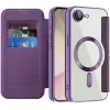 Coque portefeuille Phonesta Luxury Crystal Puffed avec MagSafe pour Apple iPhone 17e/16e - Violet foncé 2