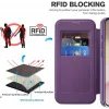 Coque portefeuille Phonesta Luxury Crystal Puffed avec MagSafe pour Apple iPhone 17e/16e - Violet foncé 4
