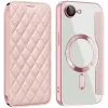 Coque portefeuille Phonesta Luxury Crystal Puffed avec MagSafe pour Apple iPhone 17e/16e - Rose