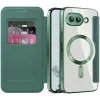 Coque portefeuille Phonesta Luxury Crystal Puffed avec MagSafe pour Google Pixel 9a - Vert foncé 2