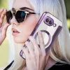 Coque portefeuille Phonesta Luxury Crystal Puffed avec MagSafe pour Google Pixel 9a - Violet foncé 7